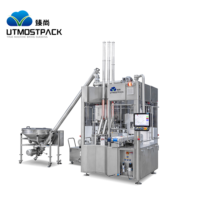 3-полосная машина для наполнения и укупорки стаканов K RPC-180